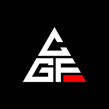 CGF triangle letter logo design with triangle shape. CGF triangle logo design monogram. CGF triangle vector logo template with red color. CGF triangular logo Simple, Elegant, and Luxurious Logo. CGF 