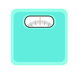 weigh scales. Blue weigh scales.