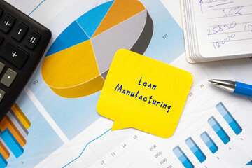 Financial concept meaning Lean Manufacturing with sign on the piece of paper.