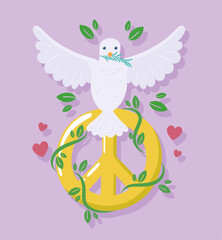 dove and peace symbol