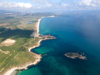 Aerial view of Arkutino region near resort of Dyuni, Bulgaria