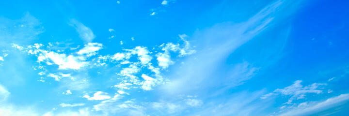 White clouds in the blue sky for the background.