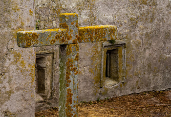 The abandoned Convent inside the Insua Fortress in Caminha, Portugal.