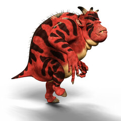 3D-illustration of a cute and funny cartoon devil. isolated rendering object