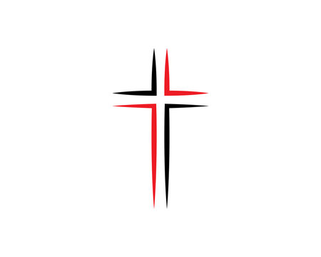 Christianity icon. Black filled vector illustration. Christianity symbol on white background. Can be used in web and mobile.