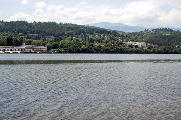 Summer view of Pancharevo lake, Bulgaria