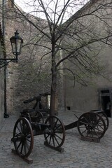 Fototapeta na wymiar old carriage on the street