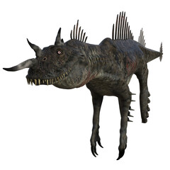 3d-illustration of an isolated giant fantasy sea dragon dinosaur