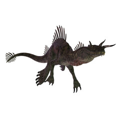 3d-illustration of an isolated giant fantasy sea dragon dinosaur