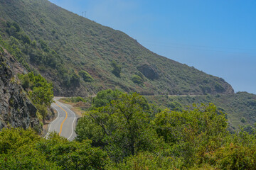 Fototapeta na wymiar Beautiful mountain drive in the Los Padres National Forest in California