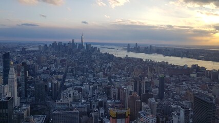 Fototapeta premium sunset over the city