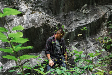man photographer traveler wanderlust stylish forest mountain canyon
