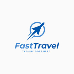 Fast Travel logo design, Jet or Speed plane logo design. For Travel Solution logo inspiration