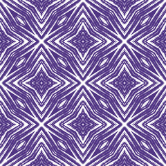 Striped hand drawn pattern. Purple symmetrical