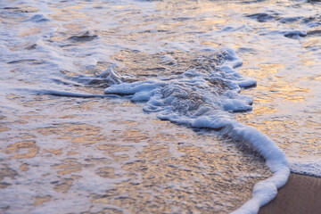 sea foam and waves