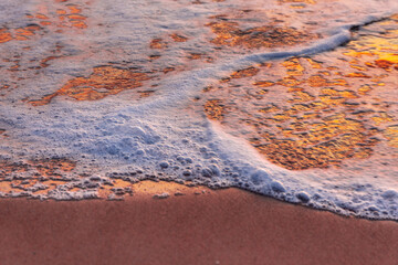 sea foam and waves
