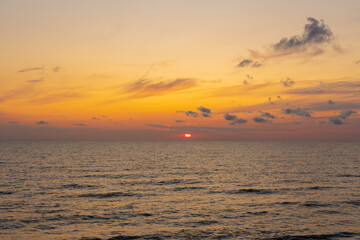 Beautiful sunset on the beach