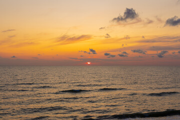 Beautiful sunset on the beach