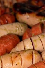 sausages and potatoes