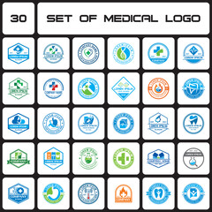 a set of medical logo , a set of pharmacy logo