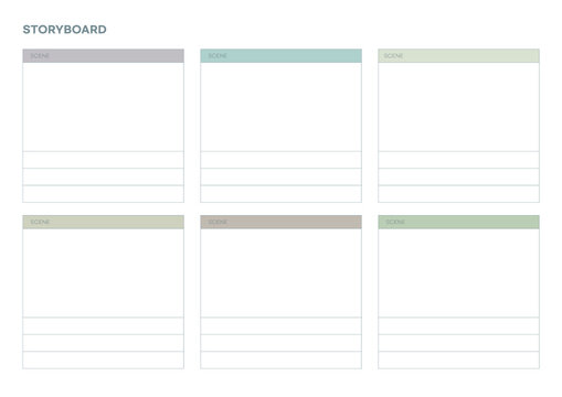 Note, scheduler, diary, planner document template illustration. storyboard form.