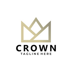 Fototapeta premium Crown logo icon vector illustration luxury