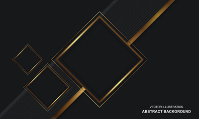 Modern abstract background black and golden luxury