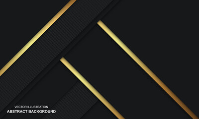 Modern abstract background black and golden luxury