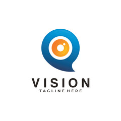 vision logo eye icon app illustration