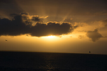 sunset over the sea