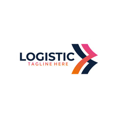 Logistic logo design icon vector
