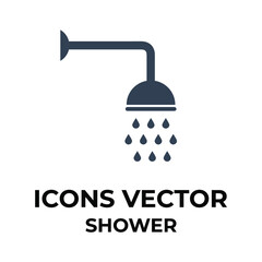 Shower icons symbol vector elements for infographic web