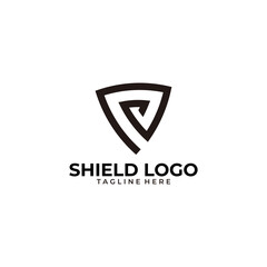 Shield logo icon vector isolated