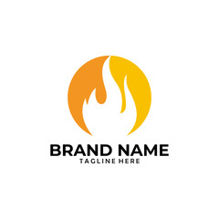 fire logo icon vector isolated