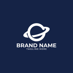 planet logo icon vector isolated