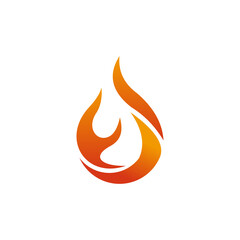 Fire logo icon vector isolated
