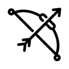 bow and arrow icon or logo isolated sign symbol vector illustration - high quality black style vector icons
