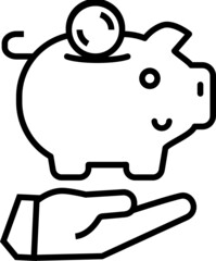 Saving icon. Banking concept icon style