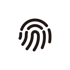 finger print icon logo vector
