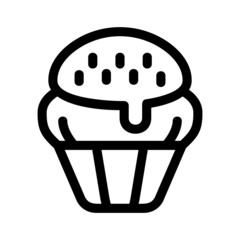 cupcake icon or logo isolated sign symbol vector illustration - high quality black style vector icons
