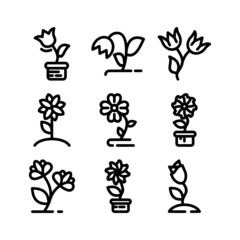 flower icon or logo isolated sign symbol vector illustration - high quality black style vector icons
