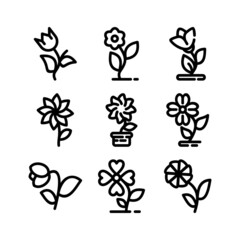 flower icon or logo isolated sign symbol vector illustration - high quality black style vector icons
