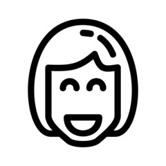girl icon or logo isolated sign symbol vector illustration - high quality black style vector icons

