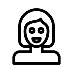 girl icon or logo isolated sign symbol vector illustration - high quality black style vector icons
