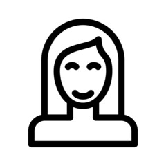girl icon or logo isolated sign symbol vector illustration - high quality black style vector icons
