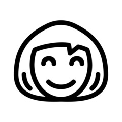 girl icon or logo isolated sign symbol vector illustration - high quality black style vector icons
