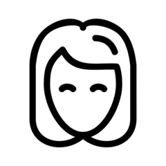 girl icon or logo isolated sign symbol vector illustration - high quality black style vector icons
