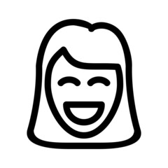 girl icon or logo isolated sign symbol vector illustration - high quality black style vector icons
