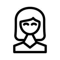 Obraz premium girl icon or logo isolated sign symbol vector illustration - high quality black style vector icons 