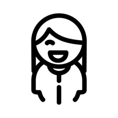girl icon or logo isolated sign symbol vector illustration - high quality black style vector icons
